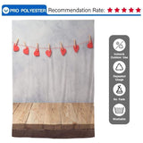 Allenjoy White Grey Red Heart Valentine's Day Backdrop - Allenjoystudio