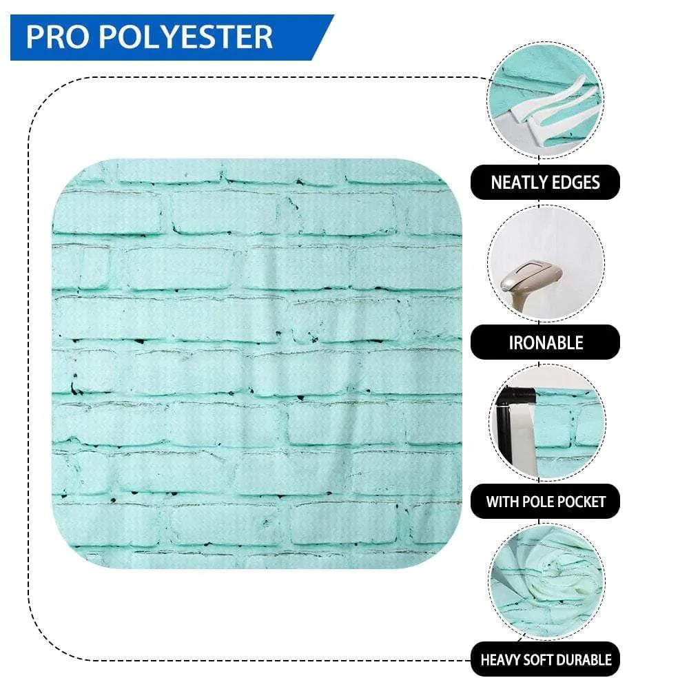 Allenjoy Sky Blue Brick Walls Backdrop - Allenjoystudio