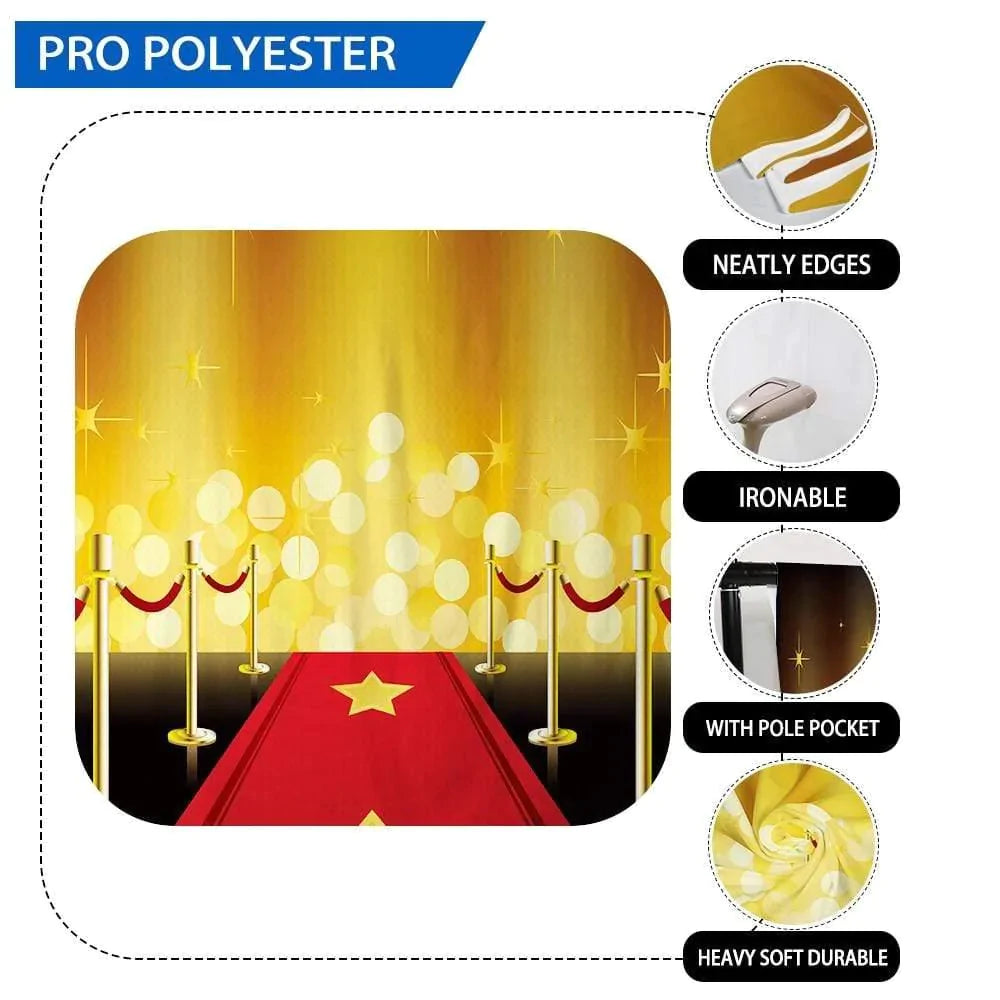 Allenjoy Photographic Hollywood Backdrop Luxuriant Red Carpet Stars for Photoshoot - Allenjoystudio