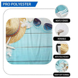 Allenjoy Summer Seastar Voyage Hat Shell Blue Wooden Backdrop - Allenjoystudio