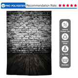 Allenjoy Dim Brick Walls Wooden Floor Photography Backdrop - Allenjoystudio