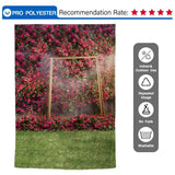Allenjoy Flower Wall Wedding Spring Nature Grass Frame Background - Allenjoystudio