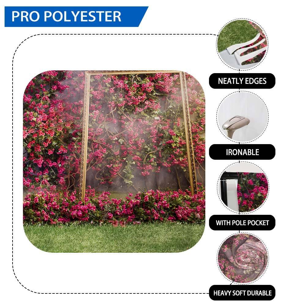 Allenjoy Flower Wall Wedding Spring Nature Grass Frame Background - Allenjoystudio