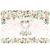 Allenjoy Flower Elephant Golden Dots Backdrop for Baby - Allenjoystudio