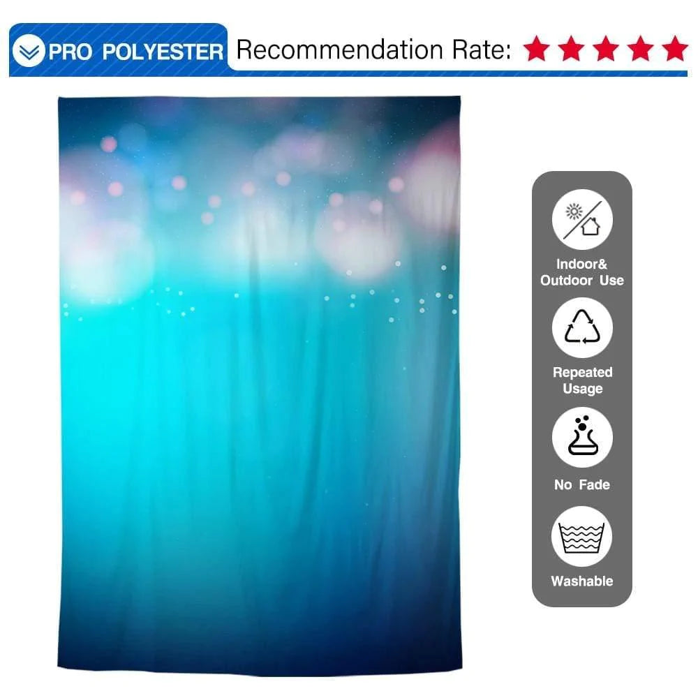 Allenjoy Bokeh Bigs Dots Gradient Blue Backdrop - Allenjoystudio