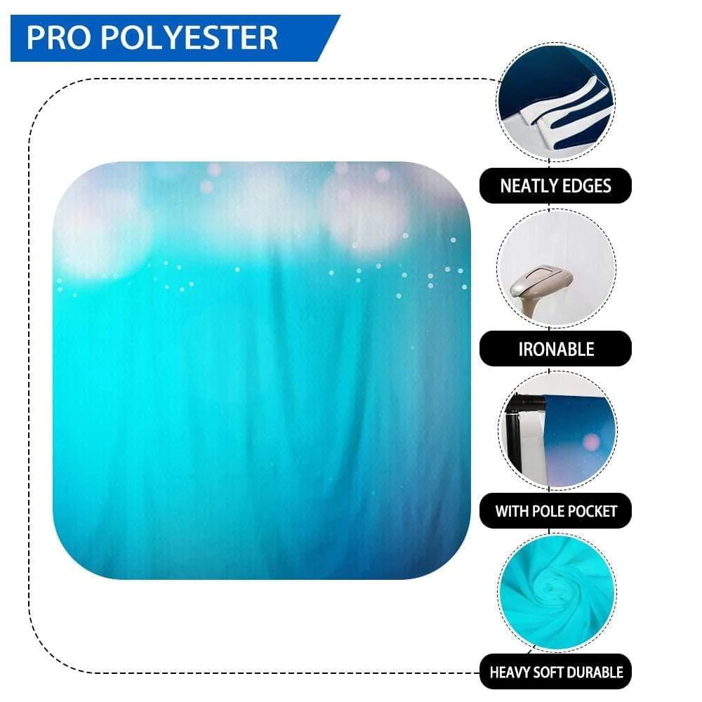 Allenjoy Bokeh Bigs Dots Gradient Blue Backdrop - Allenjoystudio