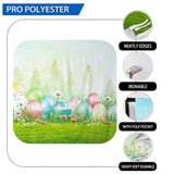 Allenjoy Easter eggs Grass Flowers Sunny Spring Background - Allenjoystudio