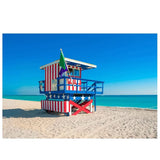 Allenjoy American Lifeguard Tower Seaside Independence Day Backdrop