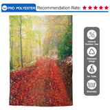 Allenjoy Autumn Forest  Maple leaves Path Backdrop - Allenjoystudio