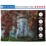 Allenjoy Photography Background Autumn Old Barn Door Leaf Vine Backdrop Photocall - Allenjoystudio
