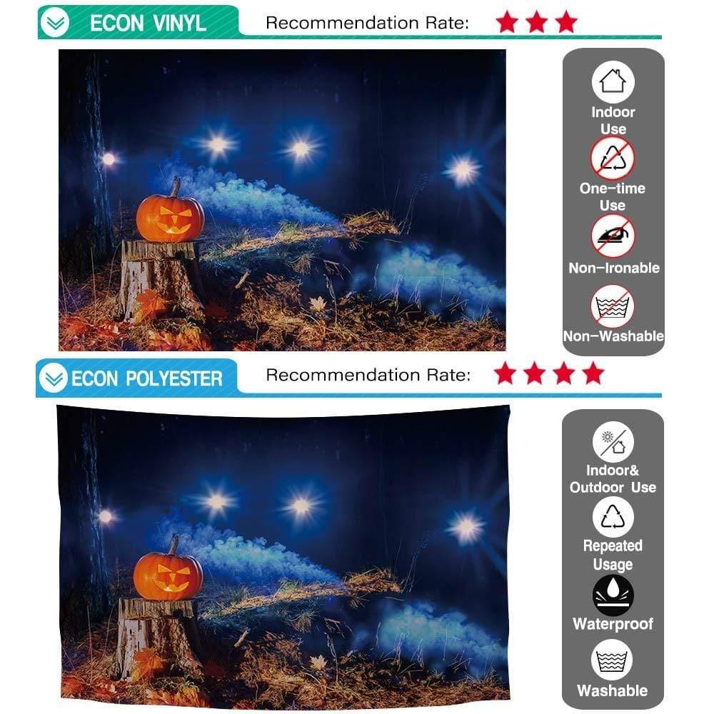 Allenjoy Halloween Spooky Pumpkin Foggy Messy Night Backdrop - Allenjoystudio