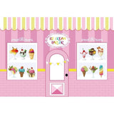 Allenjoy Ice Cream Pink Brick Wall Backdrops for Birthday
