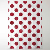 Allenjoy Photography Background of White Backdrop Red Sequin Dots Dropback - Allenjoystudio