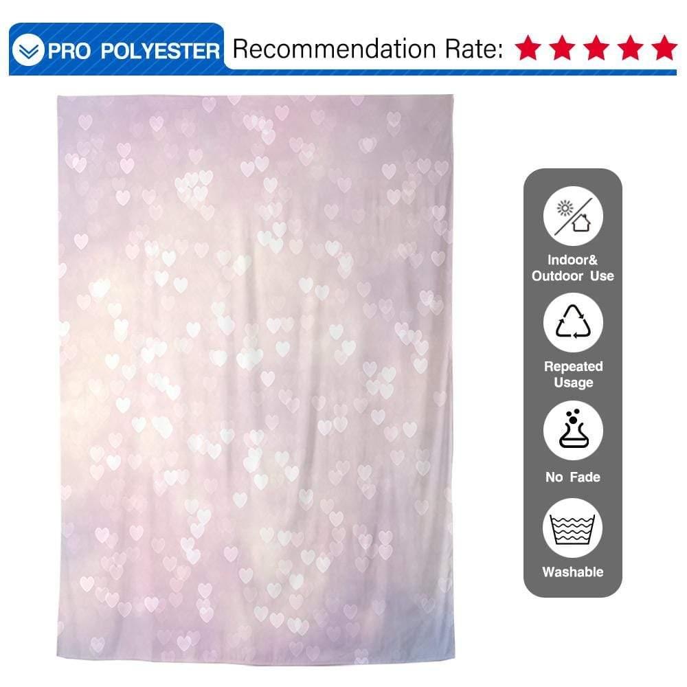Allenjoy Heart Bokeh Abstract Pink Backdrop - Allenjoystudio