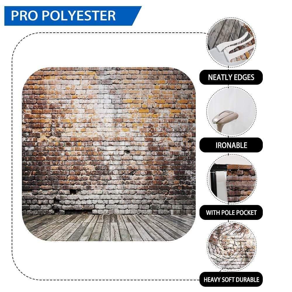 Allenjoy Brawn Brick Wall Wood Newborn Backdrop - Allenjoystudio