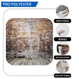 Allenjoy Brawn Brick Wall Wood Newborn Backdrop - Allenjoystudio