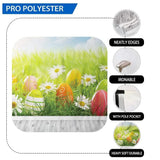 Allenjoy Easter Backdrops Sky Clouds Shine Flower Eggs Gray Wood Floor - Allenjoystudio
