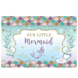 Allenjoy Little Mermaid Backdrop Glitter Underwater Backdrop