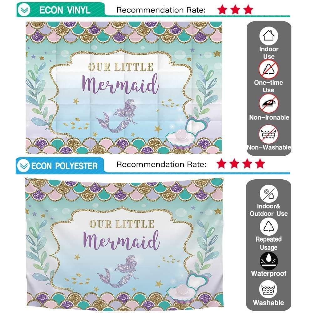 Allenjoy Little Mermaid Backdrop Glitter Underwater Backdrop - Allenjoystudio