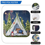 Allenjoy Pine Trees Fireworks Tents Independent Day Bakdrop - Allenjoystudio