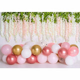 Allenjoy Pink and White Floral Balloon Backdrop for Valentine's Day Designed by Panida Phillips - Allenjoystudio
