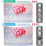 Allenjoy Pink Balloon for Valentine's day Bokeh Shiny Backdrop - Allenjoystudio