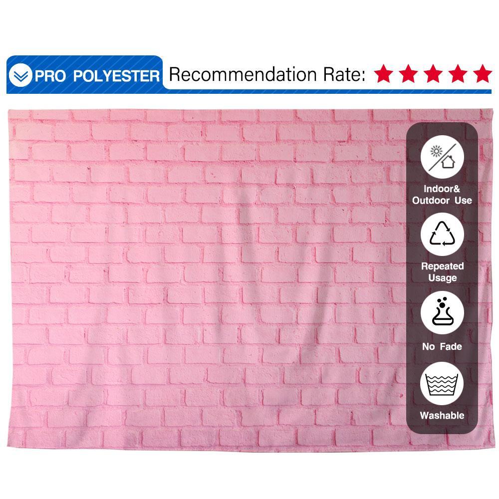 Allenjoy Pink Brick Walls Maiden Heart Photography Backdrop - Allenjoystudio