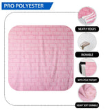 Allenjoy Pink Brick Walls Maiden Heart Photography Backdrop - Allenjoystudio