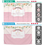 Allenjoy White Dots Flower Light Yellow and Pink Communion Backdrop - Allenjoystudio