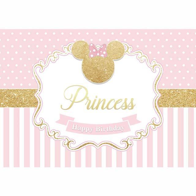Allenjoy Pink Dots and Stripes Bow Golden Backdrop - Allenjoystudio