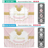 Allenjoy Pink Dots and Stripes Bow Golden Backdrop - Allenjoystudio