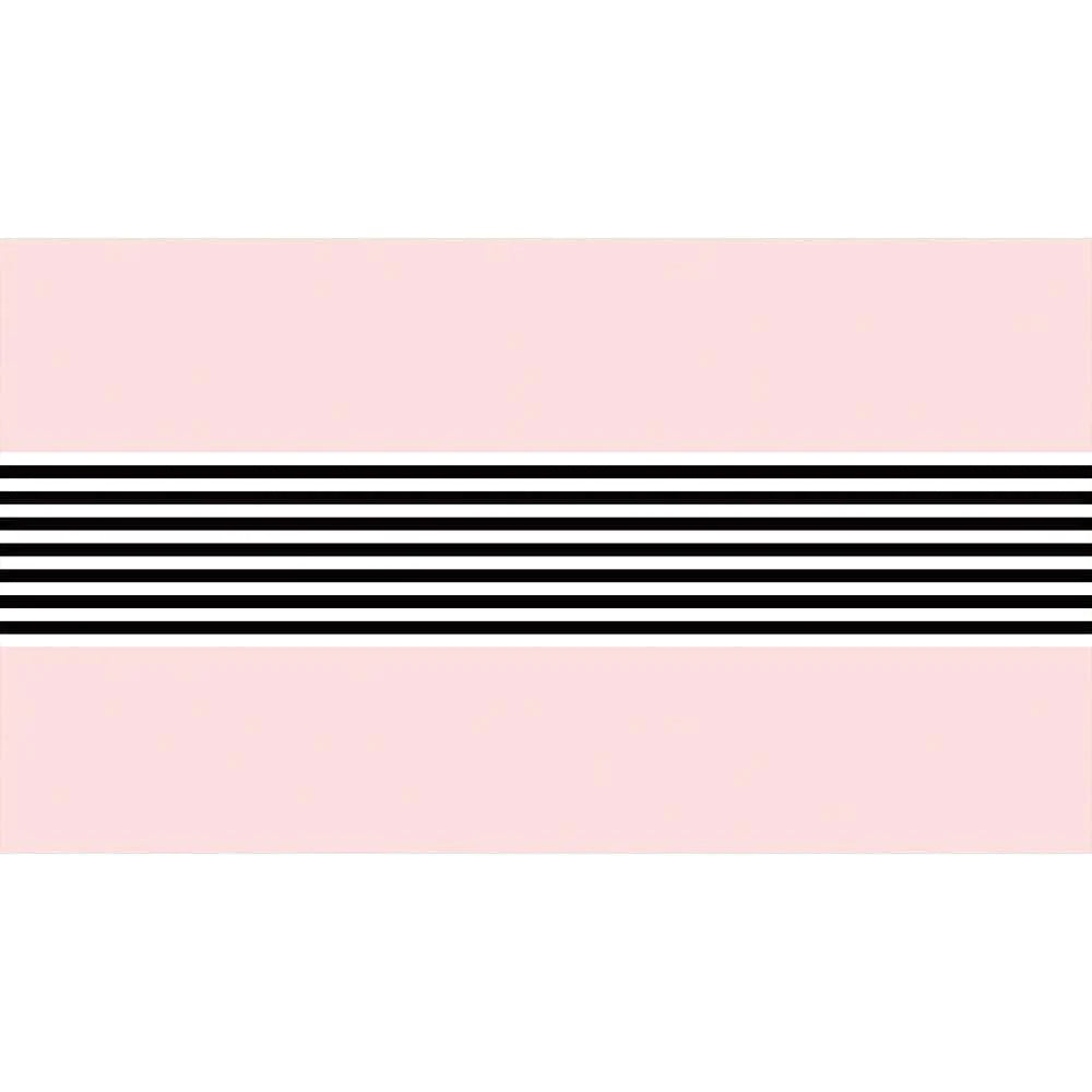 Allenjoy Pink Eiffel Tower Lady Dog Romantic Backdrop Stripes Tablecloth - Allenjoystudio