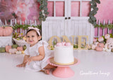 Allenjoy Pink Pumpkin Floral Background Designed by Panida Phillips - Allenjoystudio