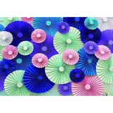 Allenjoy Pinwheel Purple Blue Pink Backdrop for Wedding Birthday Party Prom Photo Booth - Allenjoystudio