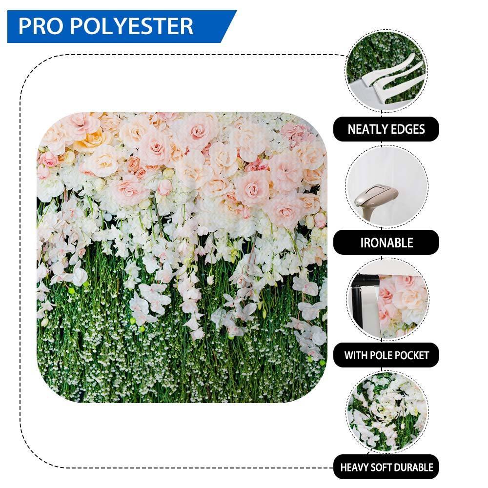 Allenjoy Ployester Photo Backdrop Pink Flower for Arrangement Wedding Ceremony Photo - Allenjoystudio