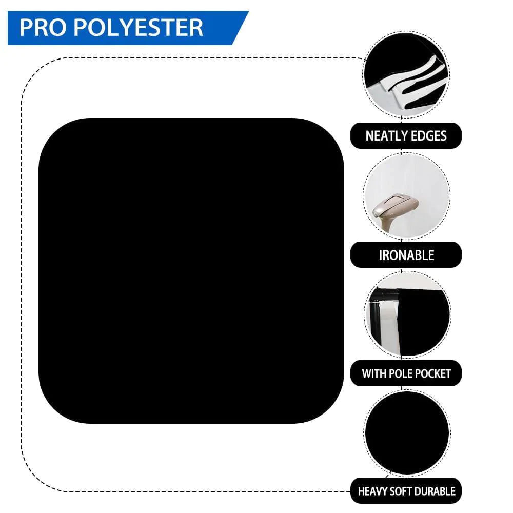 Allenjoy Black Solid Color Fabric Photography Bacdrop - Allenjoystudio