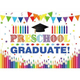 Allenjoy Preschool Colrofulflag Graduate Backdrop for Kids