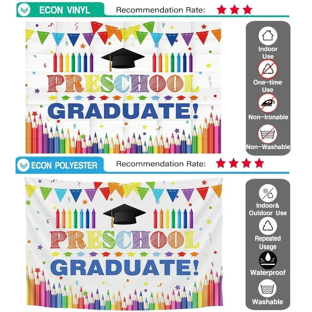 Allenjoy Preschool Colrofulflag Graduate Backdrop for Kids - Allenjoystudio