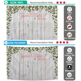 Allenjoy White Floral Wooden Custom Wedding Backdrop - Allenjoystudio