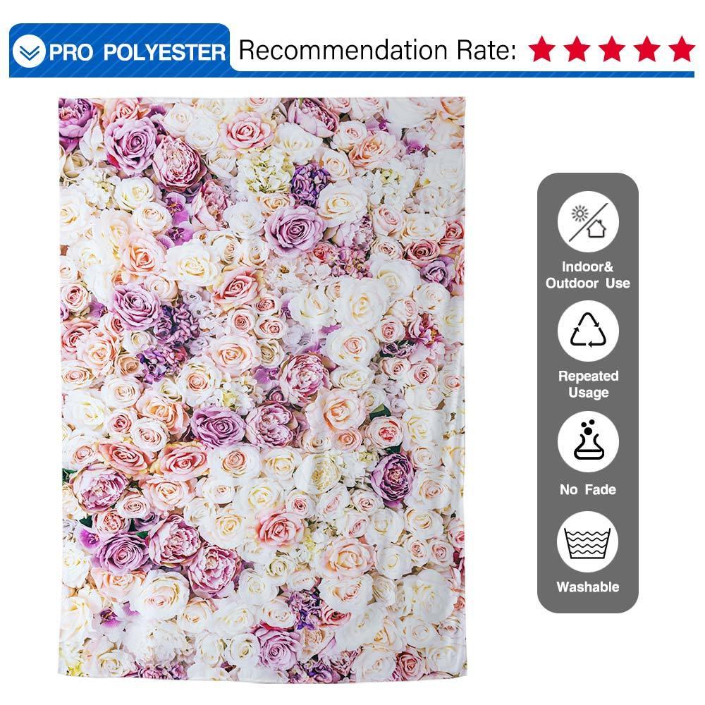 Allenjoy Purple Backdrop Romantic Flower Wall Background for Girls Baby Shower - Allenjoystudio