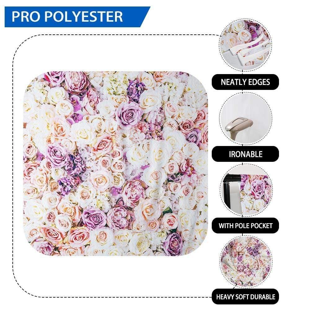 Allenjoy Purple Backdrop Romantic Flower Wall Background for Girls Baby Shower - Allenjoystudio