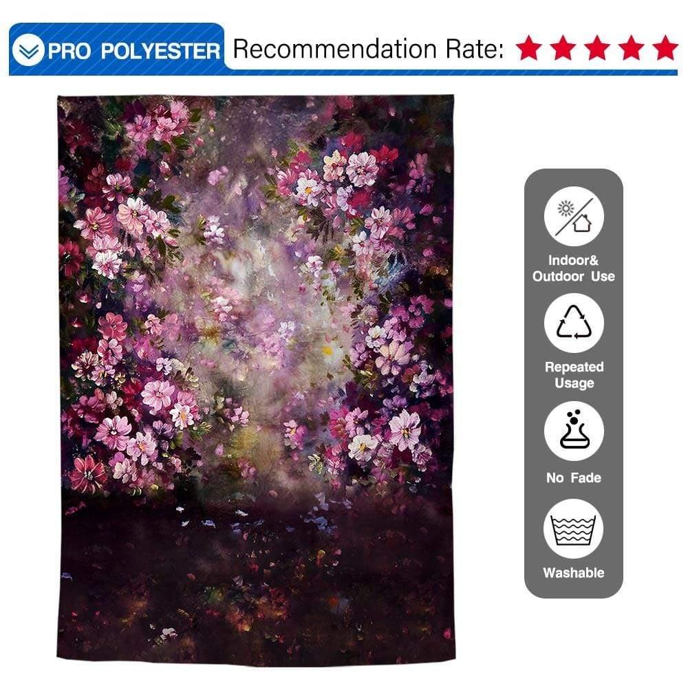 Allenjoy Purple Dreamy Flower Backddrop - Allenjoystudio