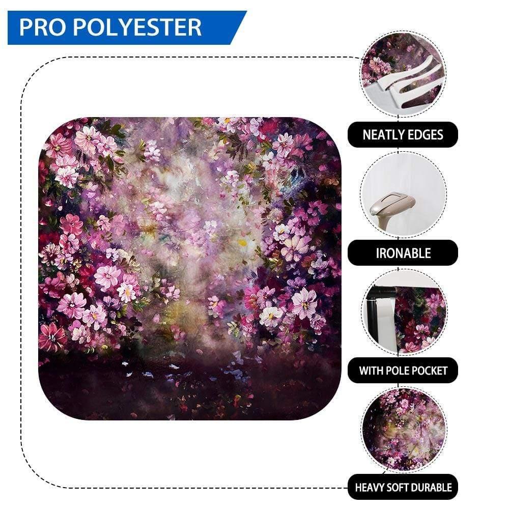Allenjoy Purple Dreamy Flower Backddrop - Allenjoystudio