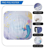 Allenjoy Purple Mermaid Under the Sea Hand Painted Backdrop for Baby Shower Girls - Allenjoystudio