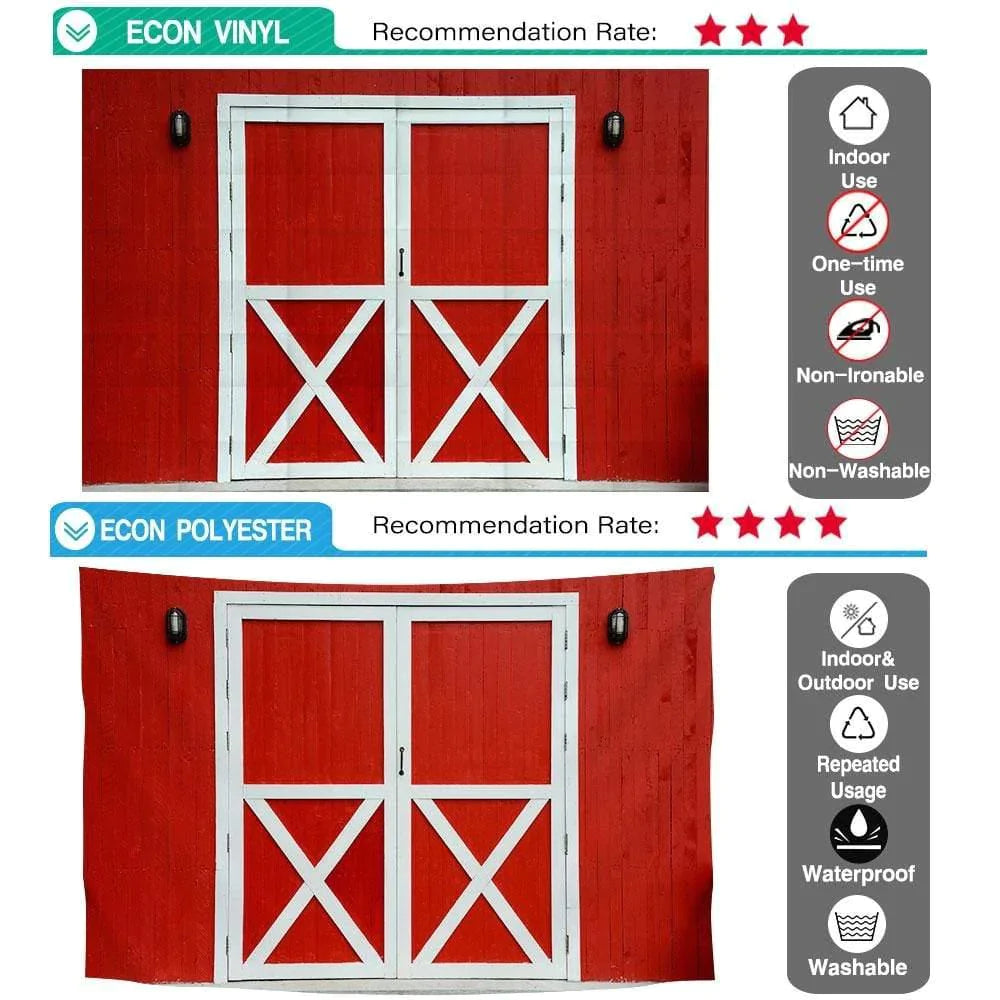 Allenjoy Red Barn Door Farm Thanksgiving Harvest Backdrop - Allenjoystudio