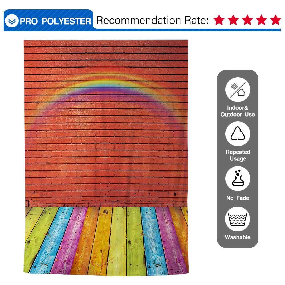 Allenjoy Red Brick Wall Rainbow Newborn Floor Backdrop - Allenjoystudio