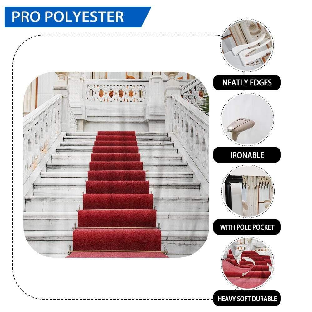 Allenjoy Red Carpet Backdrop for Photographic Studio Marble Handrail Castle Background - Allenjoystudio