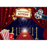 Allenjoy Red Carpet Backdropfor Movie Theme Curtain Background Party Photocall Photobooth