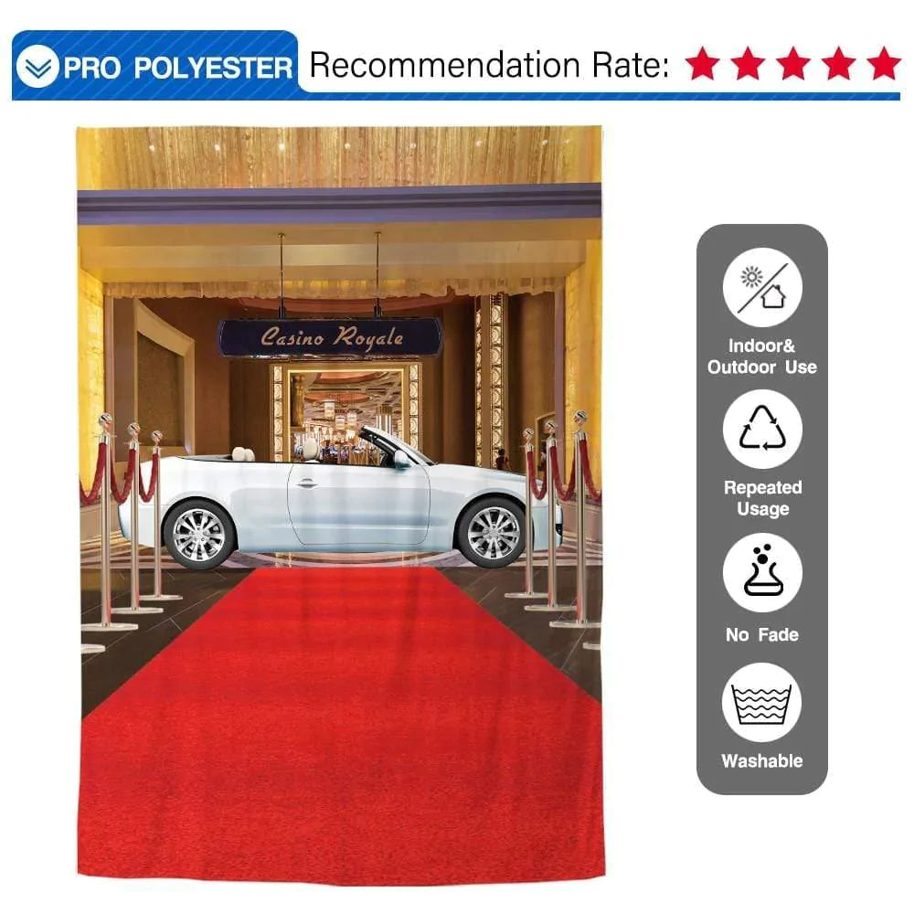 Allenjoy Red Carpet Background for Photo Studio Luxury Car Star Party Photocall Photo Prop - Allenjoystudio