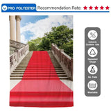 Allenjoy Red Carpet Backgrounds for Photo Blue Sky White Cloud Gorgeous Stairway Backdrop - Allenjoystudio